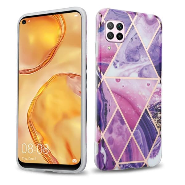 Huawei NOVA 6 SE / P40 LITE / NOVA 7i Skal Fodral Mobilskydd av TPU-silikon med mosaikmönster
