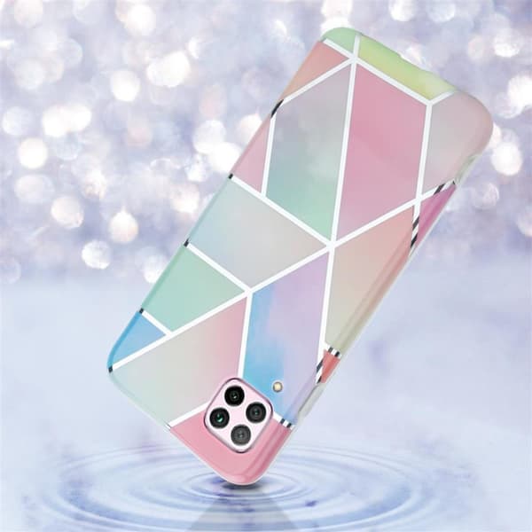 Huawei NOVA 6 SE / P40 LITE / NOVA 7i Skal Fodral Mobilskydd av TPU-silikon med mosaikmönster