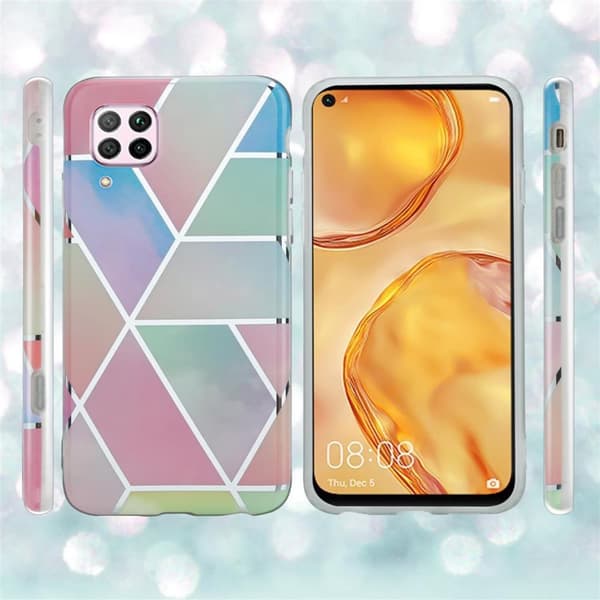 Huawei NOVA 6 SE / P40 LITE / NOVA 7i Skal Fodral Mobilskydd av TPU-silikon med mosaikmönster