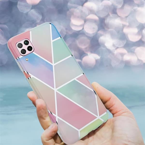 Huawei NOVA 6 SE / P40 LITE / NOVA 7i Skal Fodral Mobilskydd av TPU-silikon med mosaikmönster