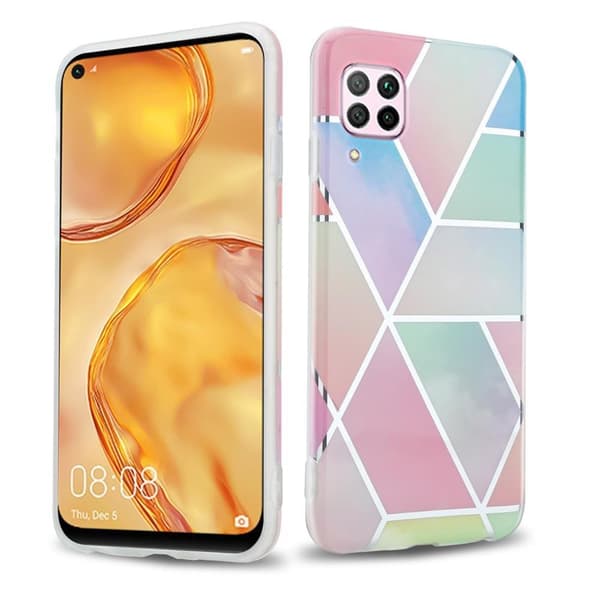 Huawei NOVA 6 SE / P40 LITE / NOVA 7i Skal Fodral Mobilskydd av TPU-silikon med mosaikmönster