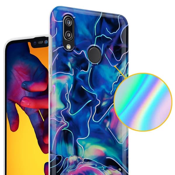 Huawei P20 LITE 2018 / NOVA 3E Suojakotelo Suojakuori valmistettu TPU silikoni kuvio mosaiikki
