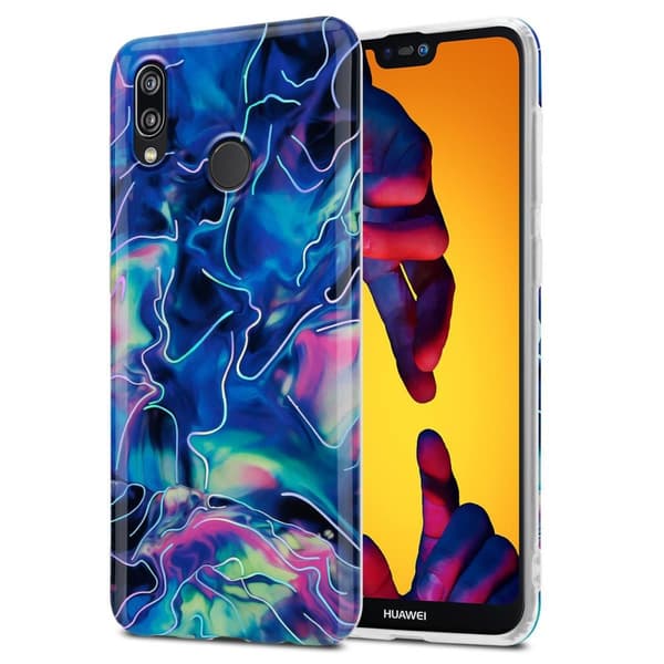 Huawei P20 LITE 2018 / NOVA 3E Suojakotelo Suojakuori valmistettu TPU silikoni kuvio mosaiikki