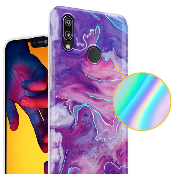 Huawei P20 LITE 2018 / NOVA 3E Suojakotelo Suojakuori valmistettu TPU silikoni kuvio mosaiikki