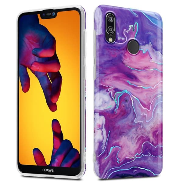Huawei P20 LITE 2018 / NOVA 3E Suojakotelo Suojakuori valmistettu TPU silikoni kuvio mosaiikki