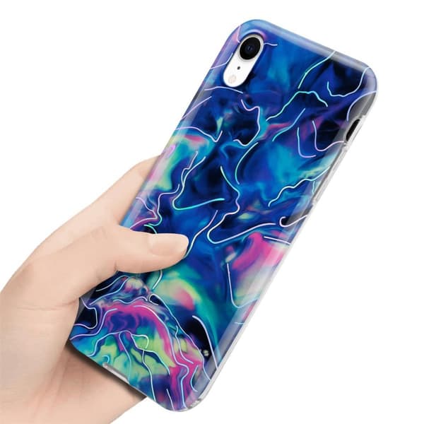 iPhone XR Suojakotelo Suojakuori valmistettu TPU silikoni kuvio mosaiikki