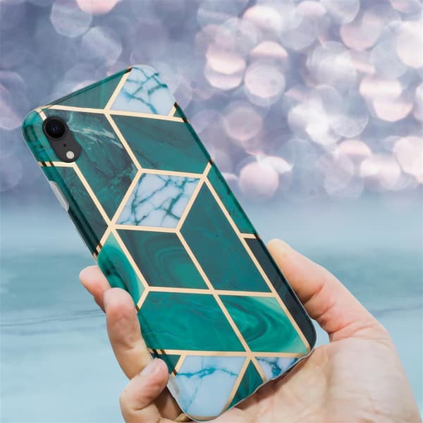 iPhone XR Suojakotelo Suojakuori valmistettu TPU silikoni kuvio mosaiikki
