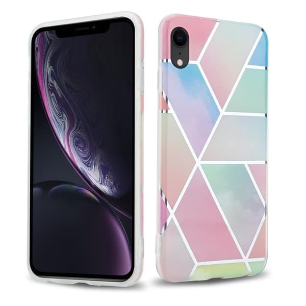 iPhone XR Suojakotelo Suojakuori valmistettu TPU silikoni kuvio mosaiikki