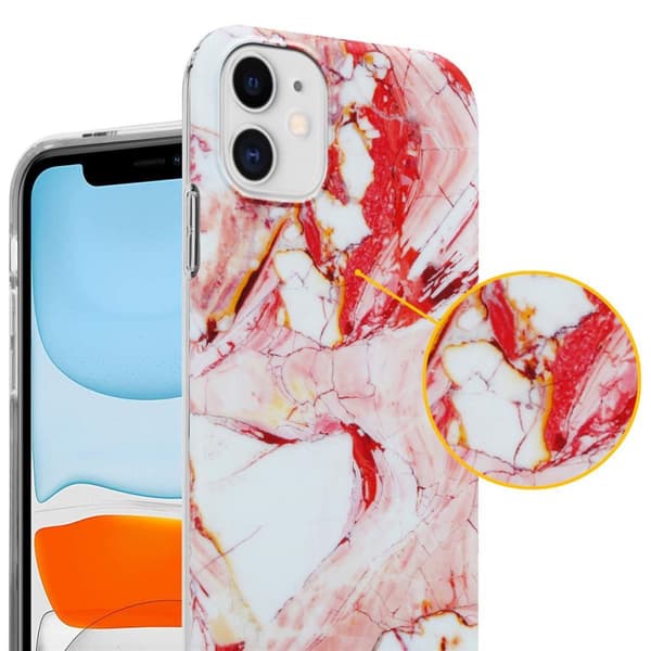 Lommebokdeksel til iPhone 11 Deksel av TPU-silikon med mosaikkmønster