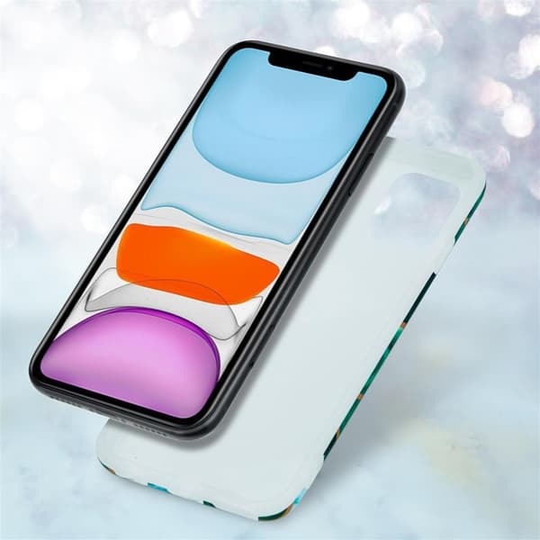 Lommebokdeksel til iPhone 11 Deksel av TPU-silikon med mosaikkmønster