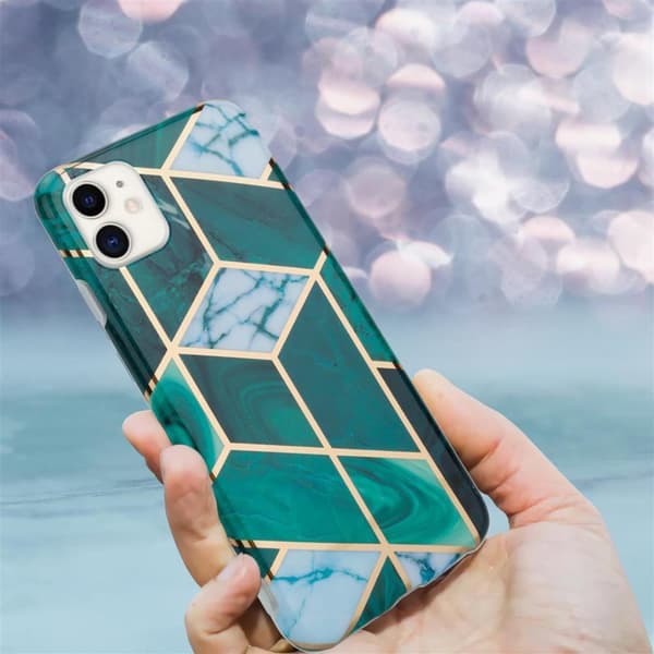 Lommebokdeksel til iPhone 11 Deksel av TPU-silikon med mosaikkmønster