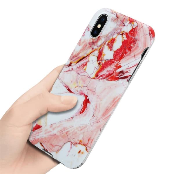 Lommebokdeksel til iPhone X / XS Deksel av TPU-silikon med mosaikkmønster