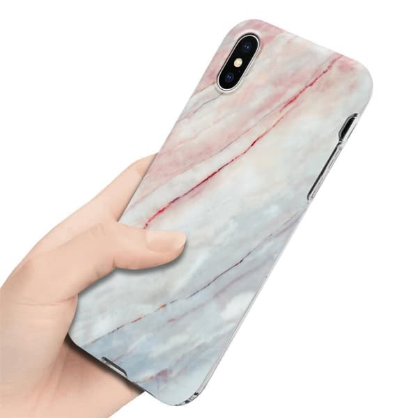 Lommebokdeksel til iPhone X / XS Deksel av TPU-silikon med mosaikkmønster