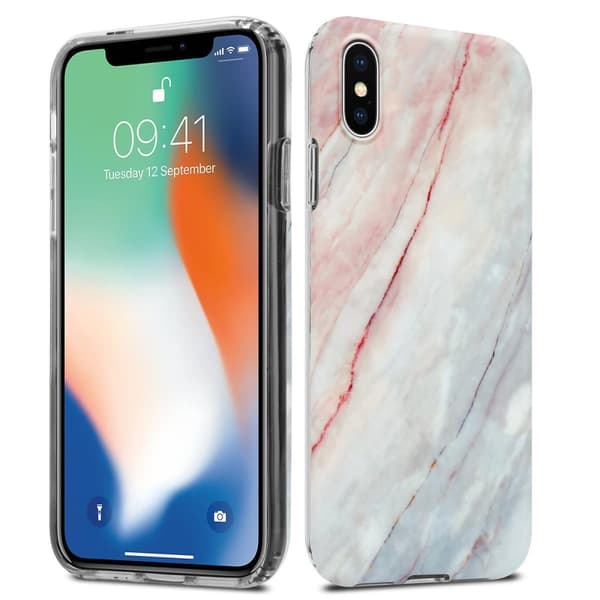 Lommebokdeksel til iPhone X / XS Deksel av TPU-silikon med mosaikkmønster