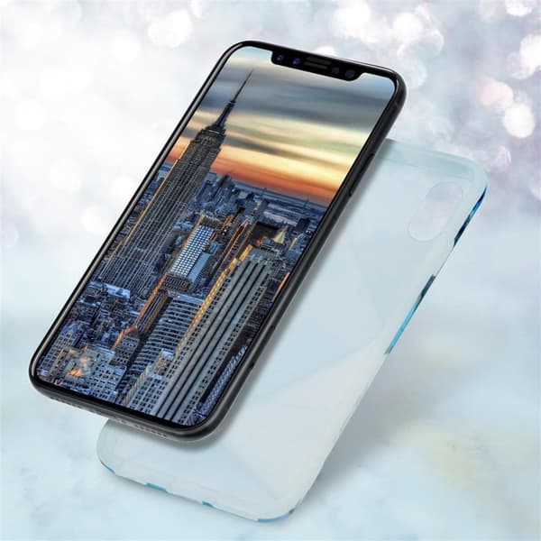Lommebokdeksel til iPhone X / XS Deksel av TPU-silikon med mosaikkmønster