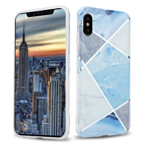 Lommebokdeksel til iPhone X / XS Deksel av TPU-silikon med mosaikkmønster