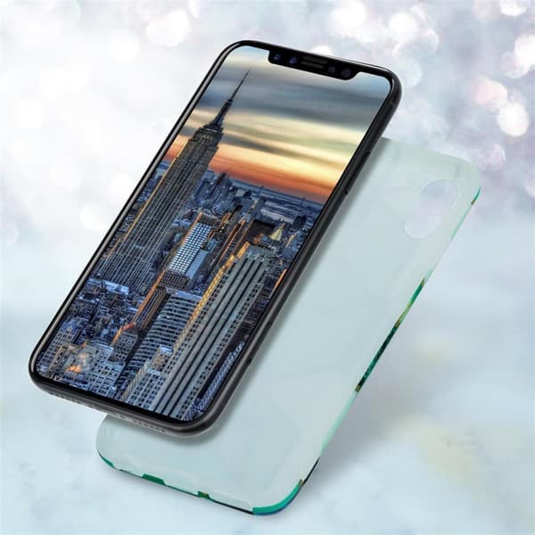 Lommebokdeksel til iPhone X / XS Deksel av TPU-silikon med mosaikkmønster