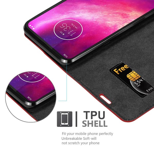 Motorola ONE HYPER Suojakotelo Suojakuori Lompakkokotelo Matkapuhelinkotelo jossa magneettisuljenta, jalusta-toiminto ja korttitasku