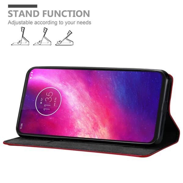 Motorola ONE HYPER Suojakotelo Suojakuori Lompakkokotelo Matkapuhelinkotelo jossa magneettisuljenta, jalusta-toiminto ja korttitasku