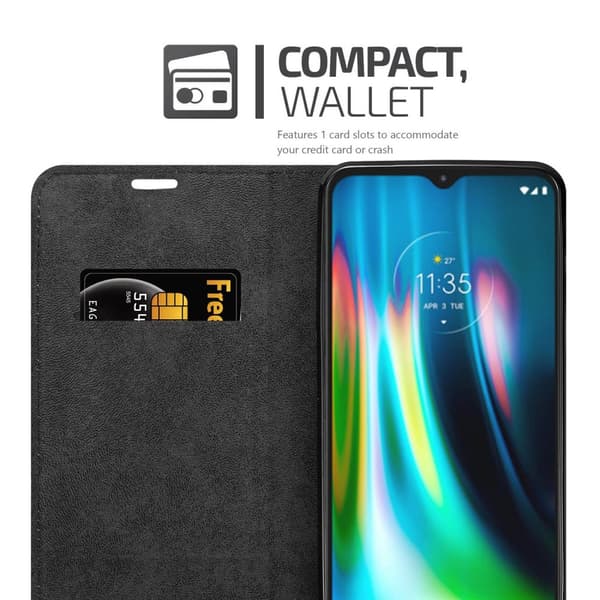Lommebokdeksel til Motorola MOTO G9 PLAY Deksel med magnetisk lukking, stativfunksjon og kortlomme