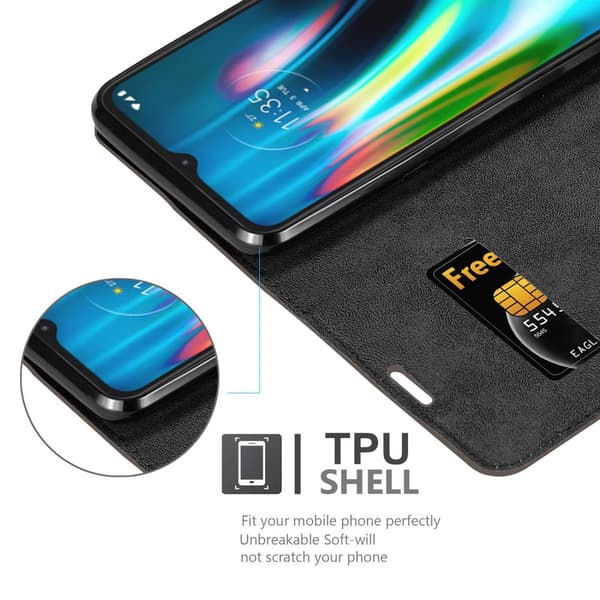 Lommebokdeksel til Motorola MOTO G9 PLAY Deksel med magnetisk lukking, stativfunksjon og kortlomme