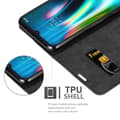 Miniatyrbilde 4 av 8: Lommebokdeksel til Motorola MOTO G9 PLAY Deksel med magnetisk lukking, stativfunksjon og kortlomme
