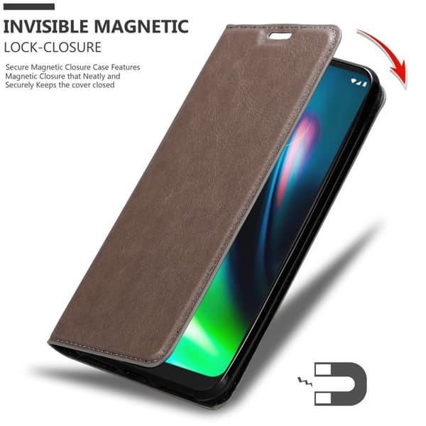 Lommebokdeksel til Motorola MOTO G9 PLAY Deksel med magnetisk lukking, stativfunksjon og kortlomme