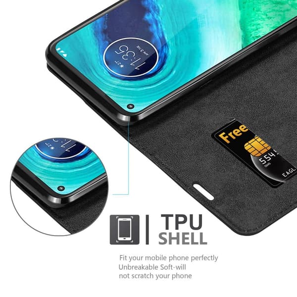 Lommebokdeksel til Motorola MOTO G8 Deksel med magnetisk lukking, stativfunksjon og kortlomme