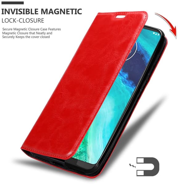 Lommebokdeksel til Motorola MOTO G8 Deksel med magnetisk lukking, stativfunksjon og kortlomme