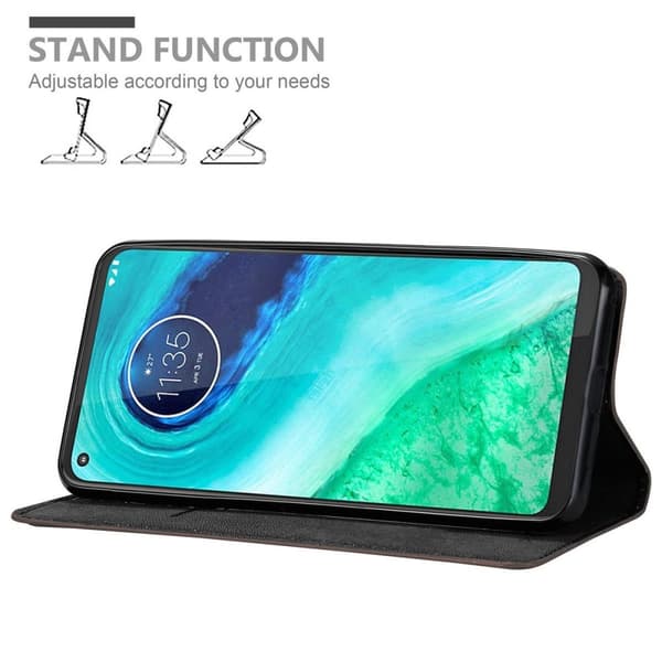 Lommebokdeksel til Motorola MOTO G8 Deksel med magnetisk lukking, stativfunksjon og kortlomme