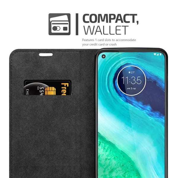 Lommebokdeksel til Motorola MOTO G8 Deksel med magnetisk lukking, stativfunksjon og kortlomme