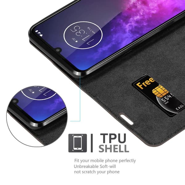 Lommebokdeksel til Motorola ONE PRO / ONE ZOOM Deksel med magnetisk lukking, stativfunksjon og kortlomme