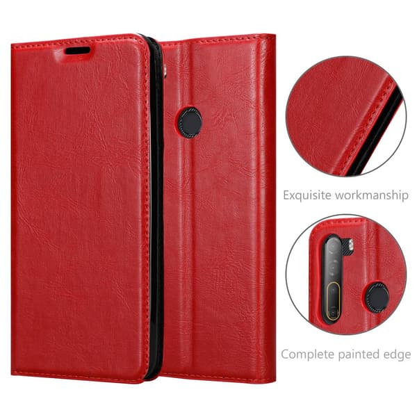 HTC Desire 20 PRO Fodral Skal Plånboksfodral Case med magnetisk stängning, ståfunktion och kortficka