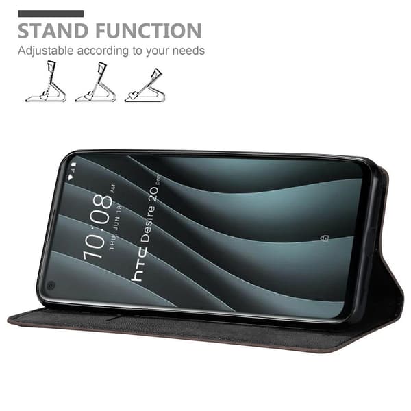 HTC Desire 20 PRO Fodral Skal Plånboksfodral Case med magnetisk stängning, ståfunktion och kortficka