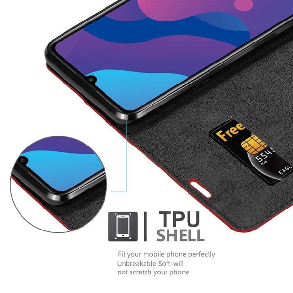 Honor PLAY 9A Suojakotelo Suojakuori Lompakkokotelo Matkapuhelinkotelo jossa magneettisuljenta, jalusta-toiminto ja korttitasku
