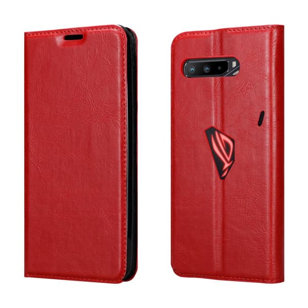 Lommebokdeksel til Asus ROG Phone 3 Deksel med magnetisk lukking, stativfunksjon og kortlomme