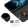 Miniatyrbilde 4 av 8: Lommebokdeksel til Asus ROG Phone 3 Deksel med magnetisk lukking, stativfunksjon og kortlomme