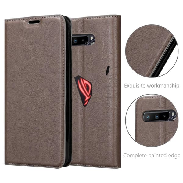 Lommebokdeksel til Asus ROG Phone 3 Deksel med magnetisk lukking, stativfunksjon og kortlomme