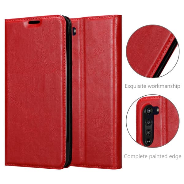 Motorola EDGE Fodral Skal Plånboksfodral Case med magnetisk stängning, ståfunktion och kortficka
