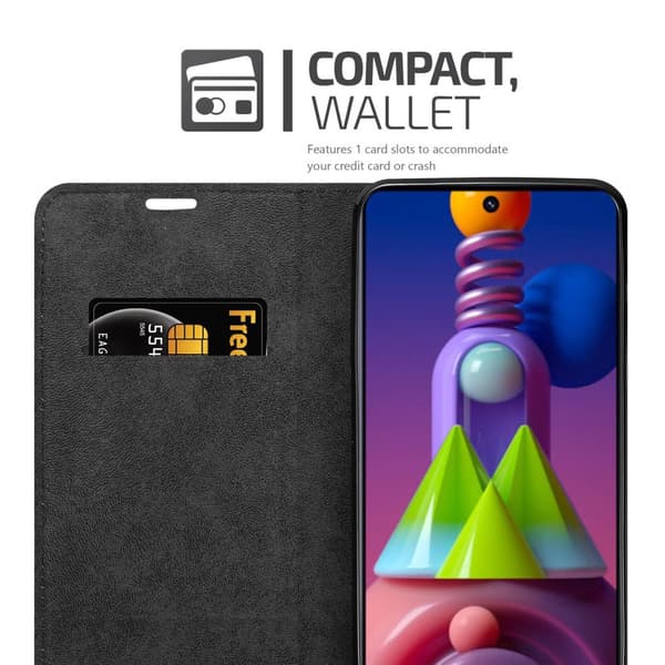 Samsung Galaxy M51 Fodral Skal Plånboksfodral Case med magnetisk stängning, ståfunktion och kortficka