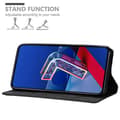 Miniatyrbild 3 av 8: Asus ZenFone 7 Fodral Skal Plånboksfodral Case med magnetisk stängning, ståfunktion och kortficka