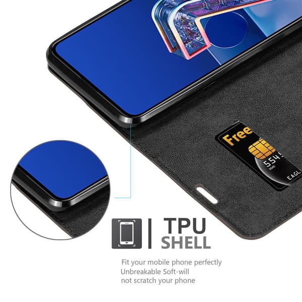 Asus ZenFone 7 Suojakotelo Suojakuori Lompakkokotelo Matkapuhelinkotelo jossa magneettisuljenta, jalusta-toiminto ja korttitasku