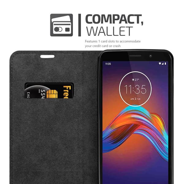Motorola MOTO E6 PLAY Fodral Skal Plånboksfodral Case med magnetisk stängning, ståfunktion och kortficka