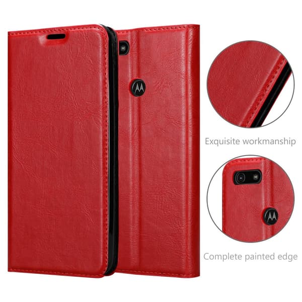 Motorola MOTO E6 PLAY Fodral Skal Plånboksfodral Case med magnetisk stängning, ståfunktion och kortficka