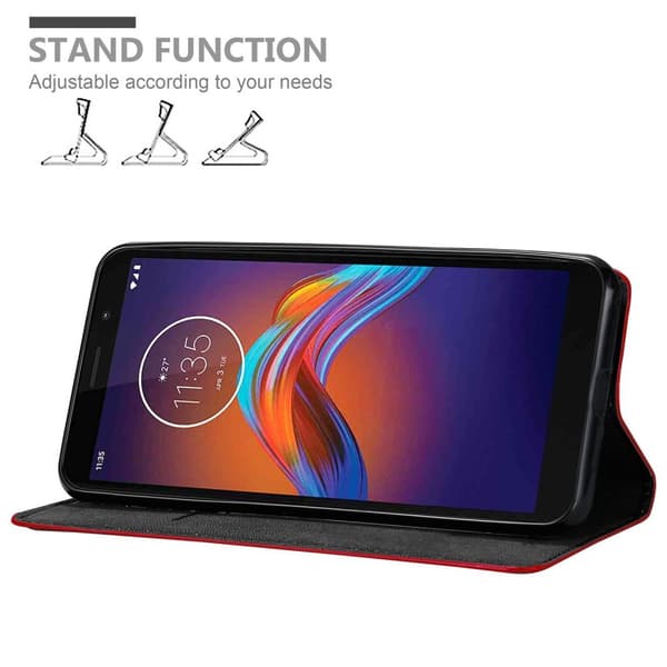 Motorola MOTO E6 PLAY Fodral Skal Plånboksfodral Case med magnetisk stängning, ståfunktion och kortficka