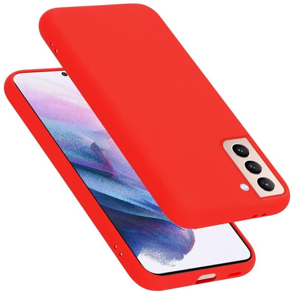 Samsung Galaxy S21 PLUS Skal Fodral av flexibelt TPU-silikon Case Cover LIQUID RÖD
