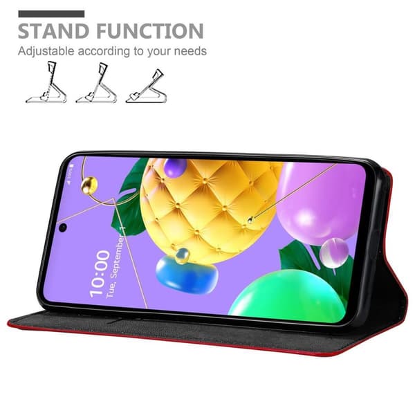 LG K52 / K62 / Q52 Fodral Skal Plånboksfodral Case med magnetisk stängning, ståfunktion och kortficka