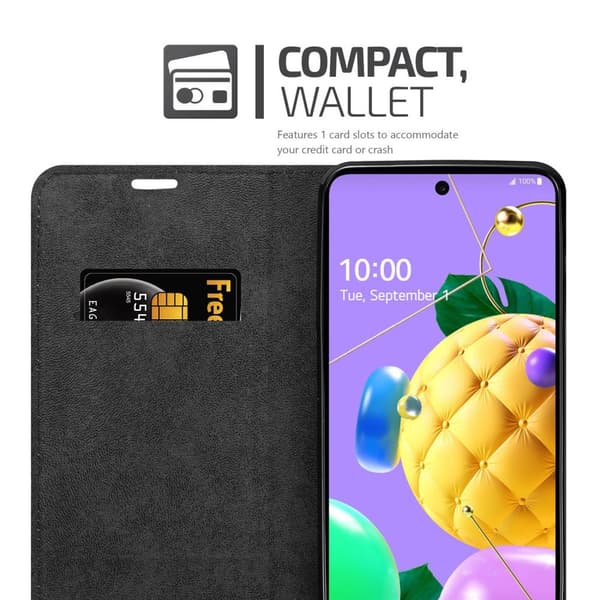 LG K52 / K62 / Q52 Fodral Skal Plånboksfodral Case med magnetisk stängning, ståfunktion och kortficka
