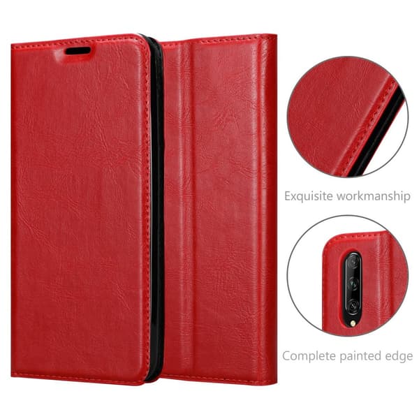 Huawei P SMART PRO Fodral Skal Plånboksfodral Case med magnetisk stängning, ståfunktion och kortficka