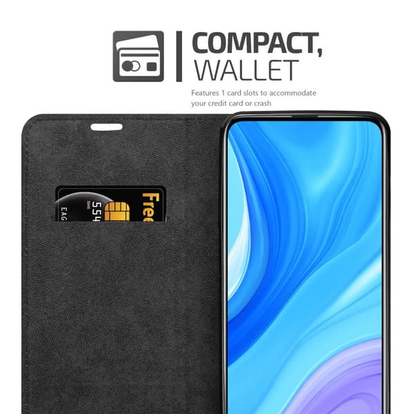 Huawei P SMART PRO Fodral Skal Plånboksfodral Case med magnetisk stängning, ståfunktion och kortficka